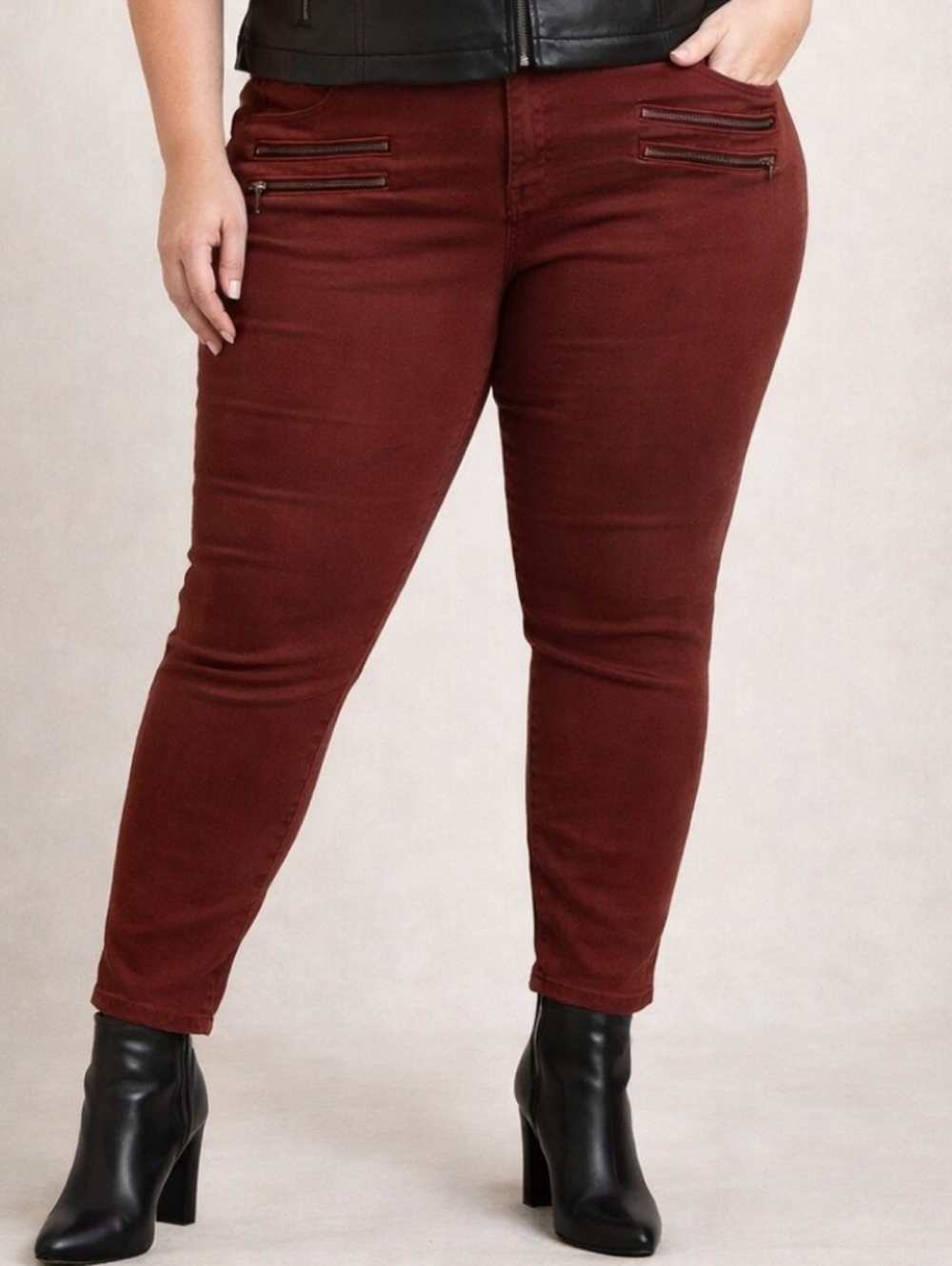 Plus Size 20T Torrid Sz Rust Brown Zip-Pocket Jeggings